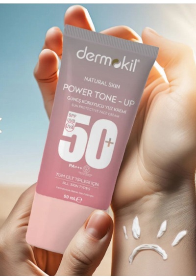 Dermokil Power Tone-Up Güneş Koruyucu Yüz Kremi SPF50+ 2 x 50 ML