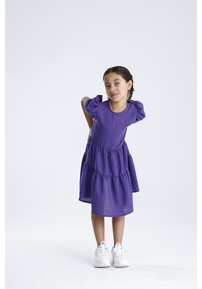 Miababy Basic Düz Elbise Mor