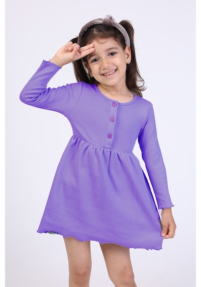 Toontoy Kız Bebek Elbise Gri Melanj