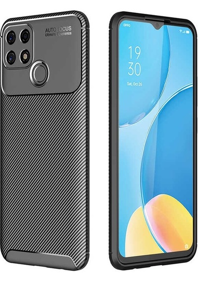Apsuwa Oppo A15 Kılıf Negro Karbon Fiber Silikon