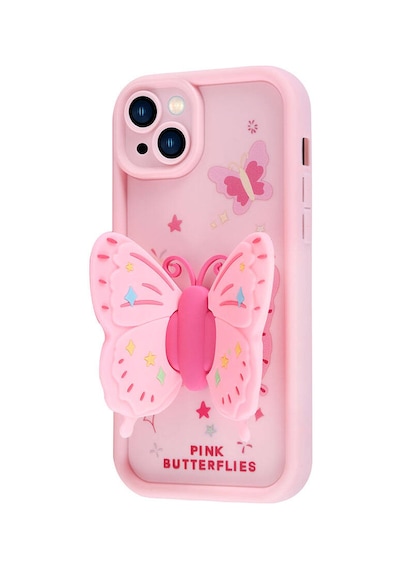 Apple Uyumlu iPhone 15 Kılıf Kamera Korumalı Figür Tasarımlı Zore Kapya Kapak-pembe Açık Pembe Açık Pembe Açık