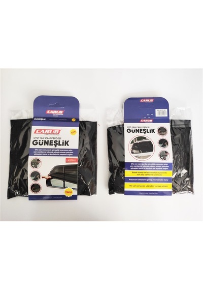 2 Adet Oto Yan Cam Perdesi Güneşlik Lastikli