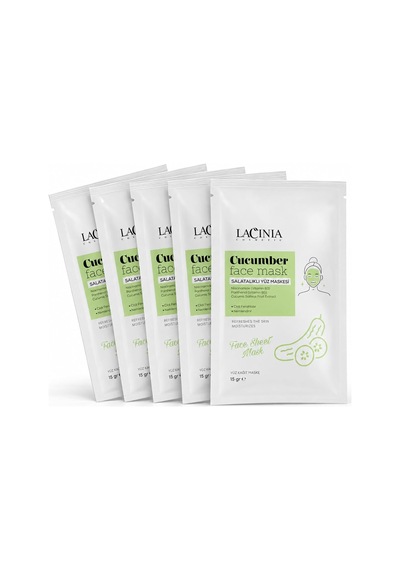 Tr Cucumber Salatalık Yüz Maskesi, 5x15 Gr, Kağıt Yüz Maskesi