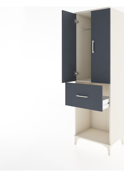 Hyperion Dolap Tek Raflı Tek Çekmeceli Tek Askılı 60x44x195 A... Aytaşı