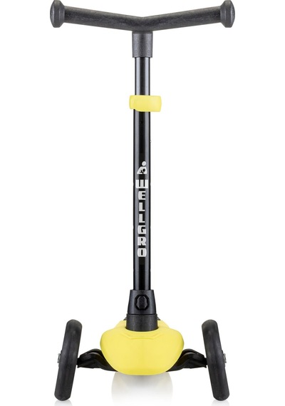 Wellgro Turbo 3 Tekerli Yükseklik Ayarlı Scooter, Sarı Sarı