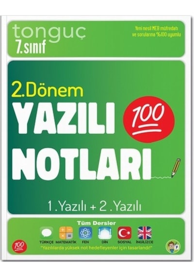 Tonguç 7. Sınıf Yazılı Notları 2. Dönem 1.+2. Yazı