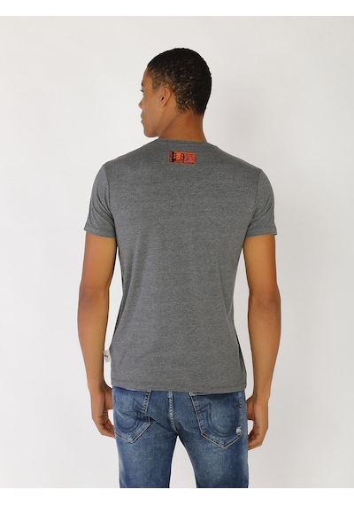 Roberto Cavalli Erkek Tshirt /M.Rob.0421.14024 Koyu Gri