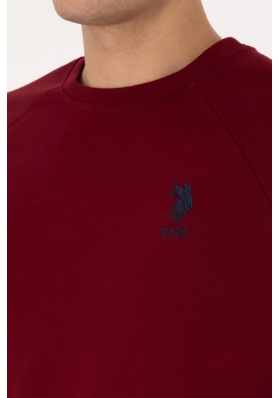 U.S. Polo Assn. Erkek Bordo Basic Sweatshirt 50308103-VR014