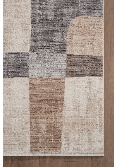 Focus Fo006a Bej Gri Modern Salon Koridor Yatak Ve Oturma Odası Halısı-1769