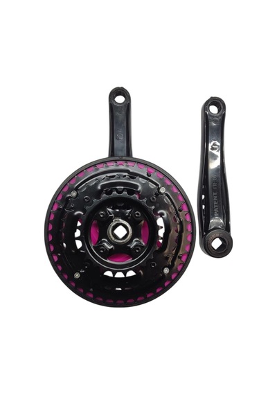 Bisiklet Aynakol Sağ Sol Takım 3 Lü Dişli- 24/34/42t X 170mm Siyah Pembe Renk