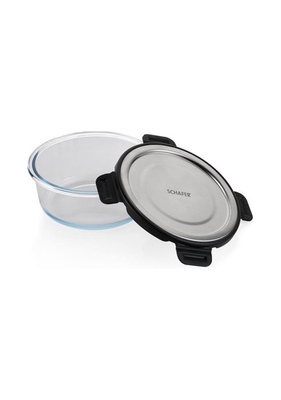 Schafer Retro Kilitli Saklama Kabı Yuvarlak 600 Ml-ınox Inox