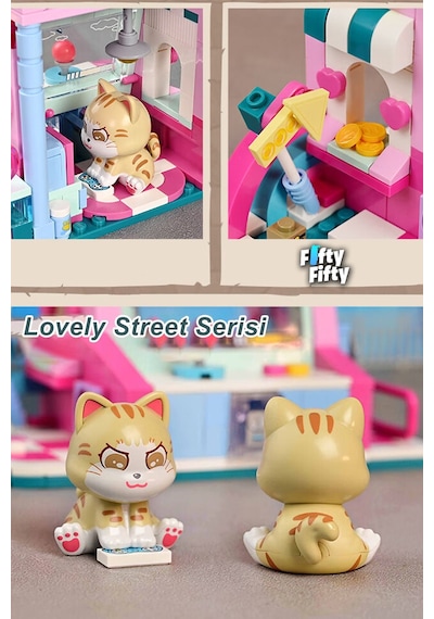Keepley Lovely Street/sevimli Sokak Serisi Çizgi Roman Dükkanı 384 Parça Oyuncak Yapım Seti F28019