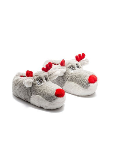 Twigy Betty EE0530 Kadın Hayvanlı Panduf Gri 36/41 Gri