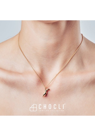 Chocli 18 Ayar Altın Kaplama Tukan Kolye
