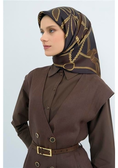 Armine Saf İpek Twill Eşarp 9531d 85 Siyah Beyaz