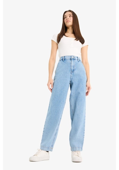DeFacto Carrot Fit Beli Lastikli Bilek Boy Jean Yıkamalı Pantolon E1686AX25SMNM85