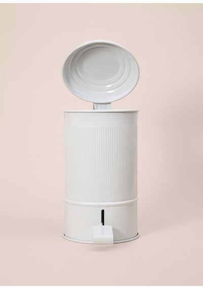 The Mia Stripe Mutfak Ve Banyo Çöp Kovası Beyaz 5 Lt Beyaz