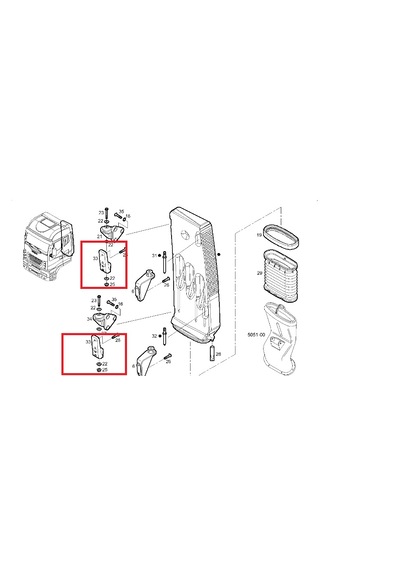 Iveco Eurocargo Hava Filire Baca Braket