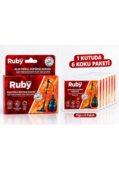 Ruby Parts Elektrikli Süpürge Kokusu 15 Gr X 6 Paket Uzun Süre Etkili Süpürge Parfümü Henüz Yorum Yazılmamış.