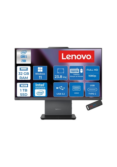 Lenovo ThinkCentre Neo 50a 24 Gen 5 12SC004GTRP13 Core 5 210H 32 GB 1 TB SSD 23.8" W11P AIO Masaüstü Bilgisayar