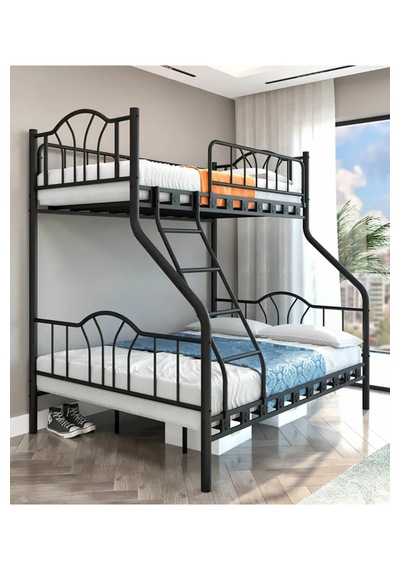Missidea İmaj 3 Kişilik Ebeveyn 3'lü Metal Ranza Siyah 90x200 Cm 90 x 200 CM