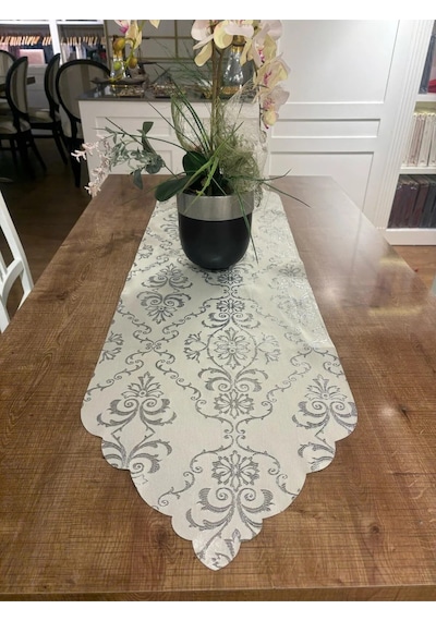 Çağla Gümüş Runner 40 X 140 Cm 1514 Gümüş