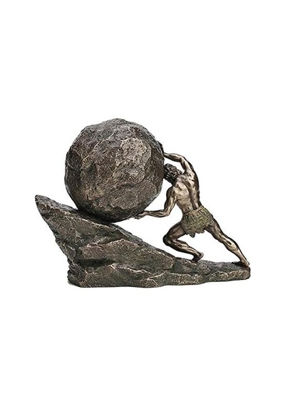 Veronese Design 8 1/8 İnç Sisifos Ve Ebedi Kaya Soğuk Döküm Reçine Bronz Kaplama Heykel/biblo Ev Dekorasyonu Diğer