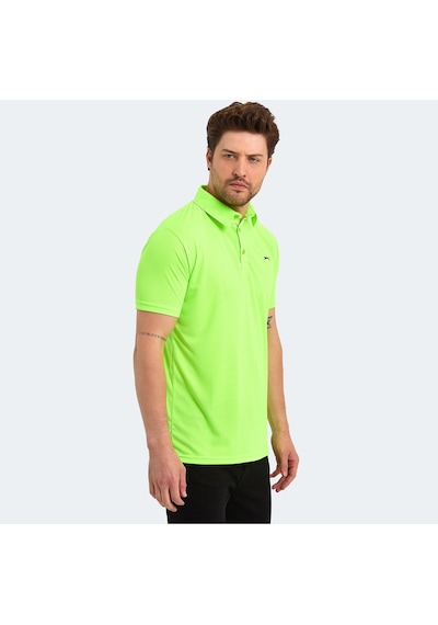 Slazenger SLOAN Erkek Polo Yaka Neon Yeşil Tişört