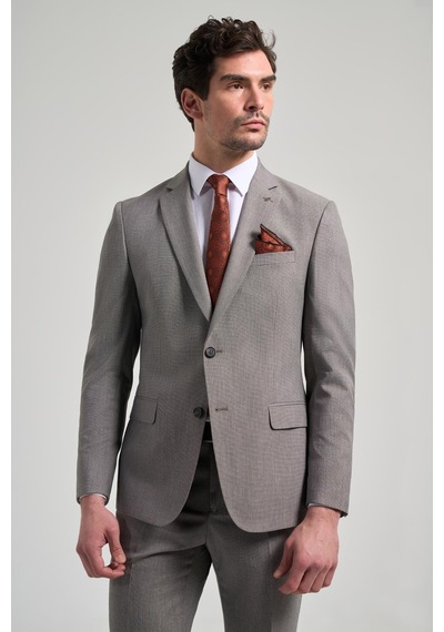 İmza Kendinden Desenli Bez Ayağı Mono Yaka Tam Astar Esnek 6 Drop Slim Fit Takım Elbise 1001250168 Koyu Bej İmza Kendinden Desenli Bez Ayağı Mono Yaka Tam Astar Esnek 6 Drop Slim Fit Takım Elbise 1001250168 Koyu Bej