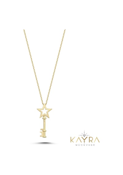 Kayra Mücevher Anahtar Altın Kolye Akm45