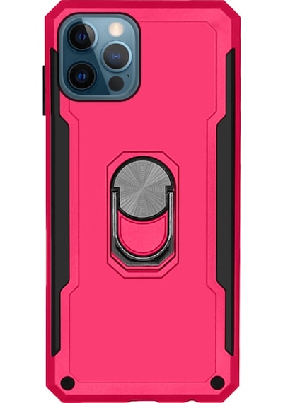 Apple Uyumlu iPhone 12 / 12 Pro Kilif Panzer Ring Tam Koruma Arka Kapak 519568120