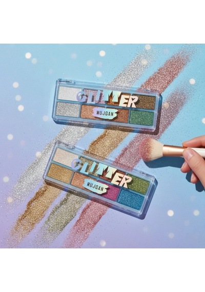 8 Renk Yaz Glitter Far Paleti - 2'li Set