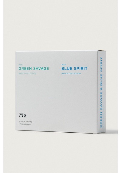 Zara Green Savage + Blue Spırıt Edt 2x100 Ml 3,4 Fl. Oz Amber