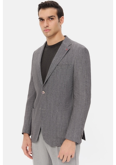 D's Damat Ds Damat Regular Fit Gri Armürlü Kumaş Ceket 5hc04ım09488m Çok Renkli