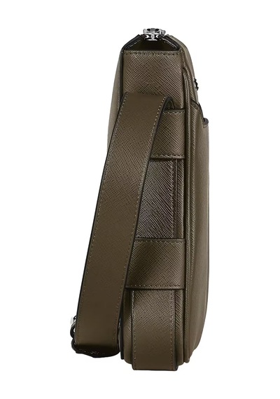 Montblanc Sartorial Deri Dikey Çapraz Çanta 221562 Haki