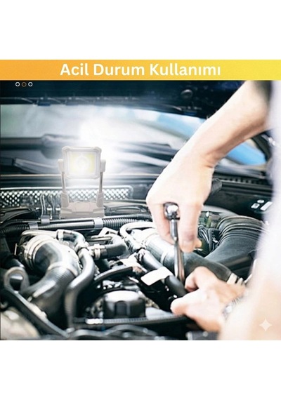 Katlanabilir Çok İşlevli Kamp Lambası - Her Ortama Uyum Sağlayan Güçlü 4 Modlu Aydınlatma Beyaz
