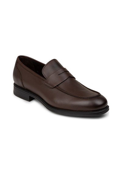 Deery Erkek Kahverengi Hakiki Deri Klasik Loafer Ayakkabı - 01995mkhvc01 Kahverengi