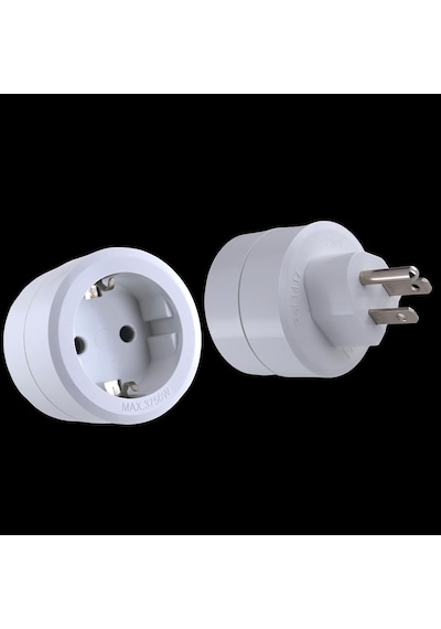 Tek-iş Amerikan Tip Fişe Çevirici Seyahat Adaptörü - Beyaz, 16 A, 100 - 250 V, C/e/f Türkiye - B Amerika Fişi