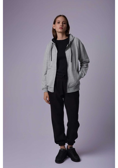 Defys Defy S Kadın Oversize Kapüşonlu Fermuarlı Cepli Sweatshirt Gri Melanj - 527346818 Gri Melanj Defys Defy S Kadın Oversize Kapüşonlu Fermuarlı Cepli Sweatshirt Gri Melanj - 527346818 Gri Melanj