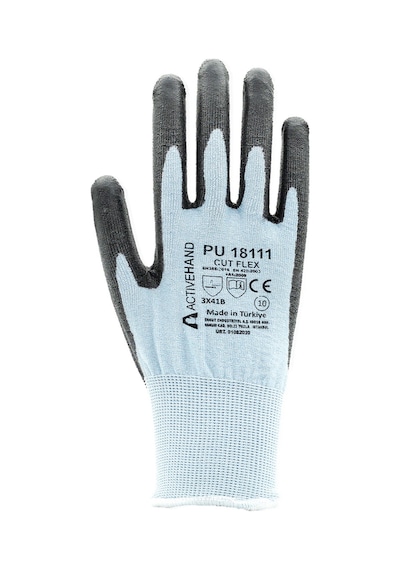 Actıvehand Pu 18111 B Kesilme Dirençli Flex İş Güvenliği Eldiveni Siyah