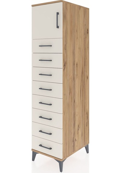 Kronos Dolap Tek Raflı 8 Çekmeceli Tek Kapaklı 44x59x182 Çam-... Çam Kronos Dolap Tek Raflı 8 Çekmeceli Tek Kapaklı 44x59x182 Çam-... Çam