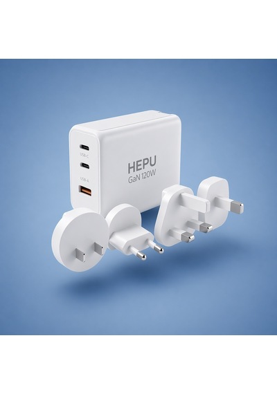Hepu Hp306 240w Gan Seyahat Adaptörü 4 Farklı Ülke Uyumlu Başlık