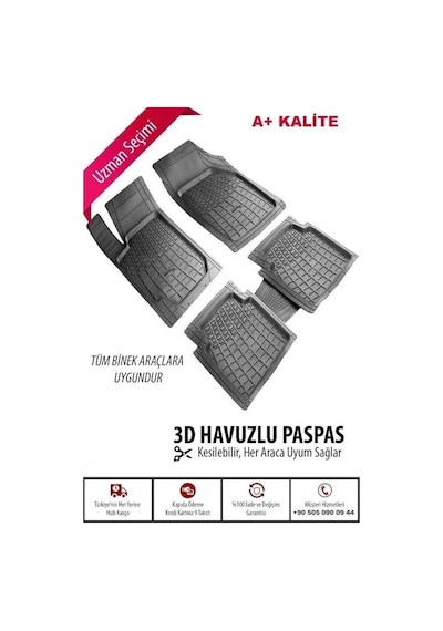Toyota Uyumlu Auris Havuzlu Oto Paspas Prs