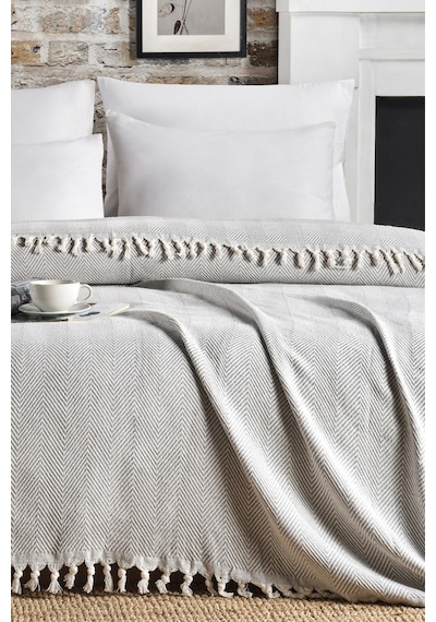 Casnack Lavin 1500 G Çift Kişilik Pike 200 x 230 Gri
