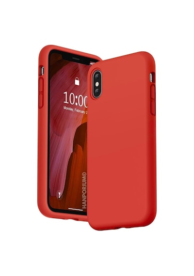 Apple iPhone Uyumlu Xs Max  Silikon Kılıf Pastel Renk Tonu Kamera Korumalı Esnek Kapak Kırmızı