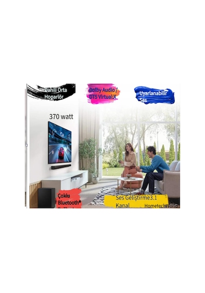 Ortam Sesleri Dahili Orta Hoparlör Ile Sinema Deneyiminizi Geliştirin 3.1 Kanal 370w-121513