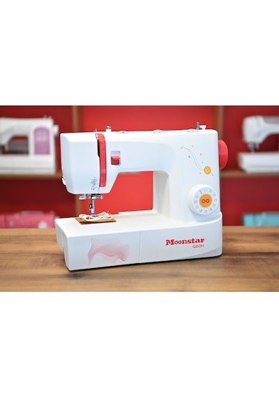 Moonstar Model Q60h Ev Tipi 32 Desenli Düz Dikiş , Zikzak Ve Piko Makinesi Beyaz