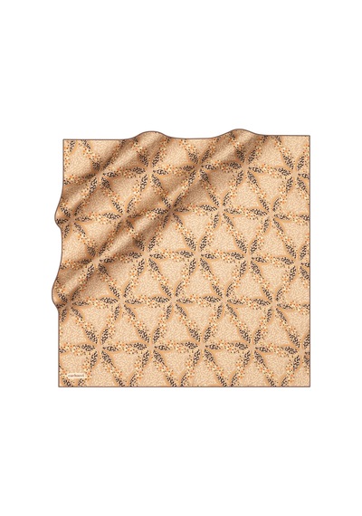 Cacharel Açık Kahverengi 90x90 İpek Twill Eşarp Açık Kahverengi Açık Kahverengi