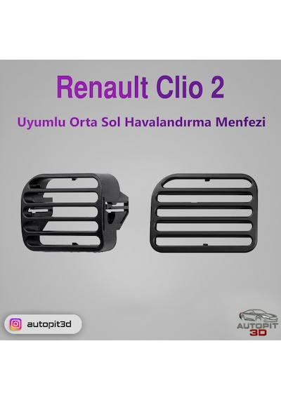 Renault Clio 2 Uyumlu Orta Konsol Sol Havalandırma Menfezi