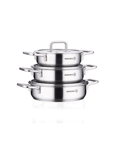 Korkmaz Stella 6 Parça Omlet Set A2929 Gümüş